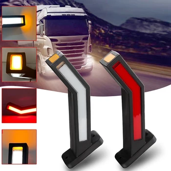 2X Priekaba LED Šoninis Gabaritinis Apšvietimas Gabaritiniai Sunkvežimių Šviesos Van LED Žibintai Priekabos 12-24V