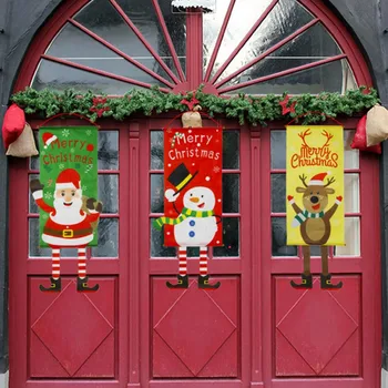 Kalėdinė Dekoracija Linksmų Kalėdų Kabo Reklama Animacinių filmų Atspausdintas Sienos, Durys, Langai Pakabukas Vėliava Namų Dekoro Lauko Parduotuvė