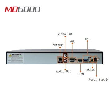 MoGood Multi-language NVR 16ch 960P/720P arba 12ch 1080P Paramos ONVIF Palaikymas anglų/rusų/ prancūzų/ispanų 20 Kalbų