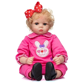 Reborn Baby Girl Realus 55Cm Reborn Baby Doll Cute Girl Rankų darbo Minkšto Silikono Modeliavimas Pelėsių Veido Odos Žaislas Vaikų Dovanų